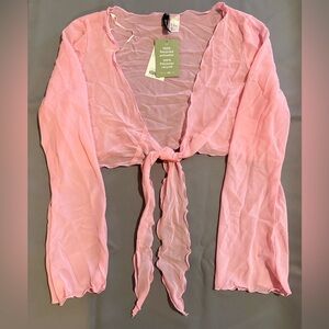 H&M Pink Sheer Blouse